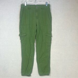 Love Tree Linen Blend Cargo Jogger Pants Size SMALL Army Green